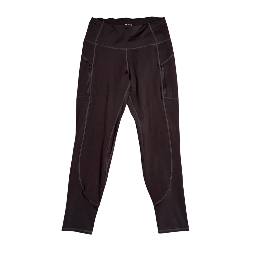 Quince Ultra-Soft Performance Leggings Women Small Brown Excellent Zipper Pocket